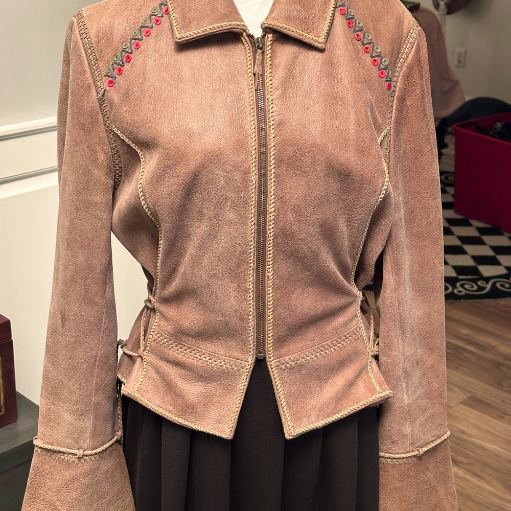 Brown soft leather jacket